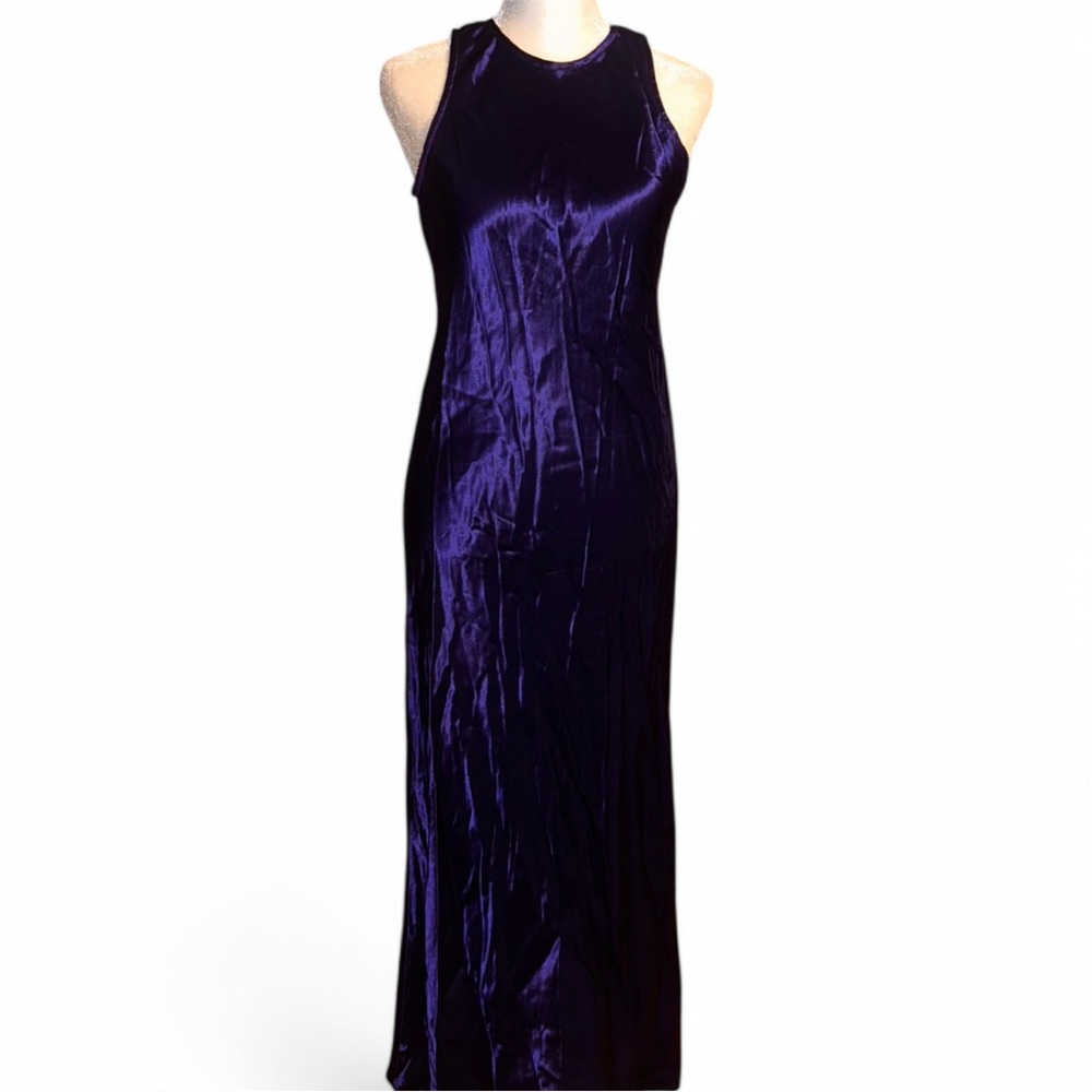 Elegant Vintage Navy Sleeveless Dress